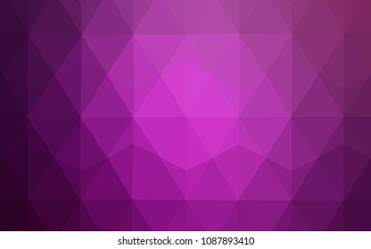 Light Pink vector abstract polygonal template. Shining polygonal illustration, which consist of triangles. A new texture for your web site.