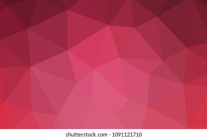 Light Pink vector abstract polygonal template. Glitter abstract illustration with an elegant triangles. New template for your brand book.