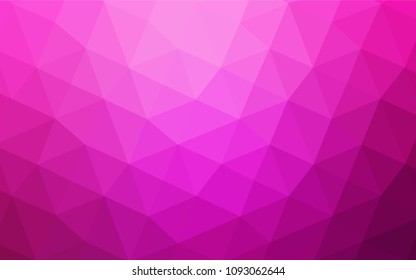 Light Pink vector abstract polygonal pattern. Creative geometric illustration in Origami style with gradient. Triangular pattern for your business design.