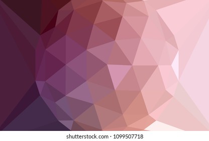 Light Pink vector abstract polygonal template with a gem in a centre. Modern abstract illustration with triangles. Brand new design for your business.