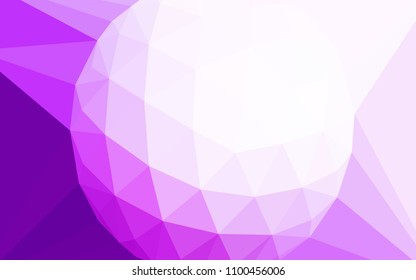 Light Pink vector abstract polygonal background with a gem in a centre. Polygonal illustration, which consists of triangles. Triangular pattern for your design.