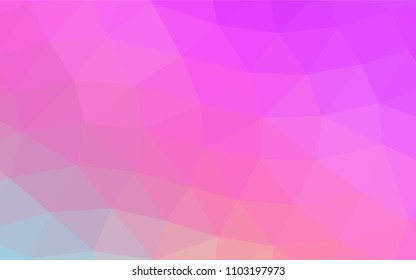 Light Pink vector abstract polygonal pattern. An elegant bright illustration with gradient. A completely new design for your business.