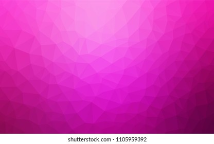 Light Pink vector abstract polygonal pattern. Shining colorful illustration with triangles. Brand new design for your business.