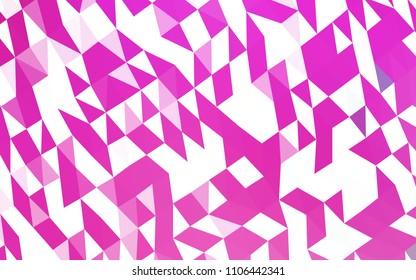 Light Pink vector abstract polygonal template. Shining illustration, which consist of triangles. The template can be used as a background for cell phones.