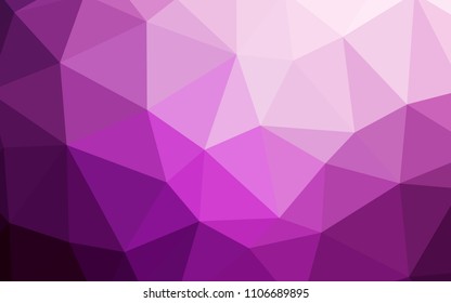 Light Pink vector abstract polygonal background. Geometric illustration in Origami style with gradient.  Best triangular design for your business.