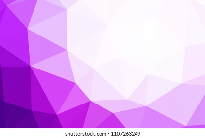 Light Pink vector abstract polygonal template. Elegant bright polygonal illustration with gradient. Triangular pattern for your design.