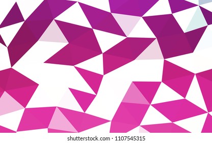 Light Pink vector abstract polygonal abstract polygonal. Triangular geometric sample with gradient.  A completely new template for your business design.