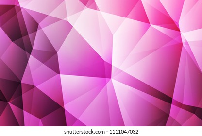 Light Pink vector abstract polygonal pattern. Polygonal abstract illustration with gradient. Pattern for a brand book's backdrop.