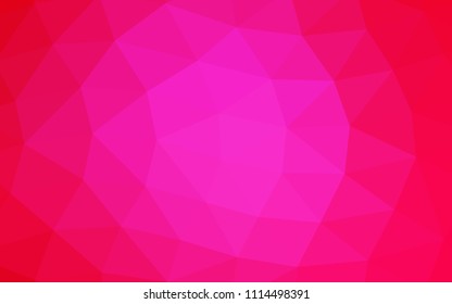 Light Pink vector abstract polygonal abstract polygonal. Triangular geometric sample with gradient.  Brand new design for your business.