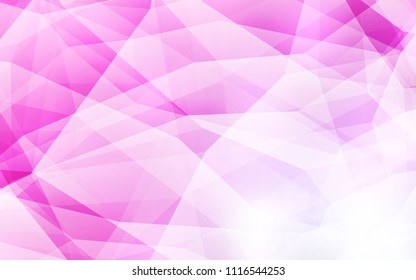 Light Pink vector abstract polygonal background. Colorful illustration in abstract style with triangles. Brand new design for your business.