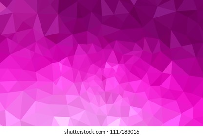 Light Pink vector abstract polygonal pattern. A completely new color illustration in a polygonal style. Polygonal design for your web site.