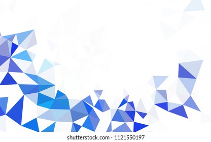 Light Pink vector abstract polygonal pattern. Colorful illustration in abstract style with triangles. Completely new template for your banner.