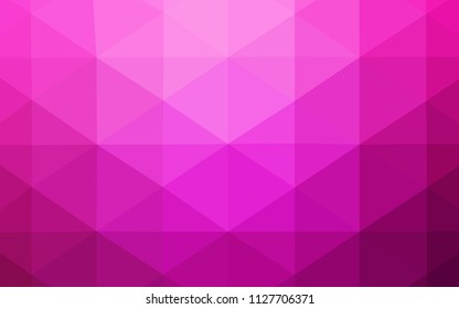 Light Pink vector abstract polygonal background. Triangular geometric sample with gradient.  A new texture for your design.