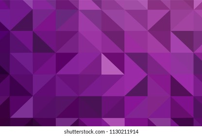 Light Pink vector abstract polygonal template. Shining colorful illustration with triangles. Polygonal design for your web site.