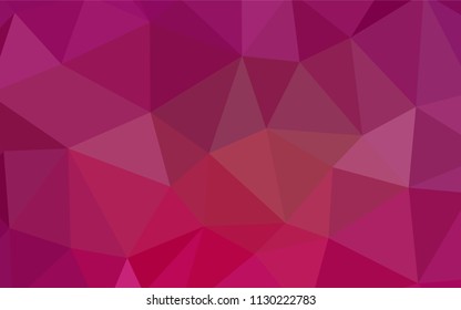 Light Pink vector abstract polygonal pattern. Colorful illustration in polygonal style with gradient. Textured pattern for your backgrounds.