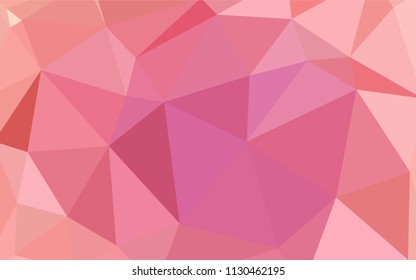 Light Pink vector abstract polygonal template. Colorful illustration in abstract style with triangles. New template for your brand book.