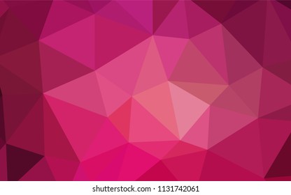 Light Pink vector abstract polygonal background. Colorful illustration in abstract style with triangles. Template for cell phone's backgrounds.