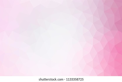 Light Pink vector abstract polygonal pattern. Colorful illustration in polygonal style with gradient. Triangular pattern for your design.