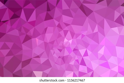 Light Pink vector abstract polygonal background. Elegant bright polygonal illustration with gradient. Completely new template for your banner.