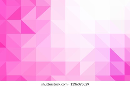 Light Pink vector abstract polygonal background. Colorful abstract illustration with triangles. Polygonal design for your web site.