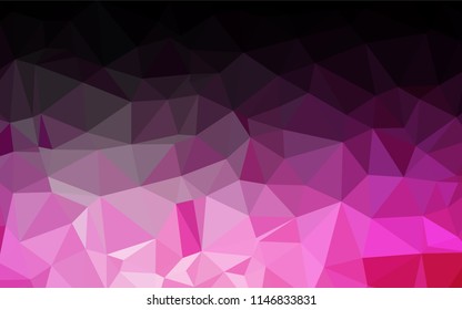 Light Pink vector abstract polygonal layout. Creative geometric illustration in Origami style with gradient. A completely new design for your business.