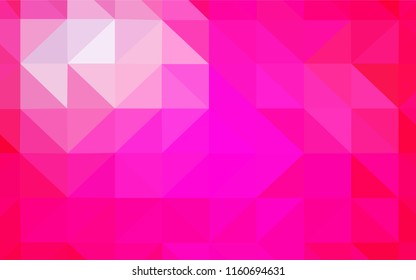 Light Pink vector abstract polygonal pattern. Creative illustration in halftone style with triangles. Template for cell phone's backgrounds.