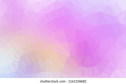 Light Pink vector abstract polygonal cover. Creative illustration in halftone style with gradient. The polygonal design can be used for your web site.