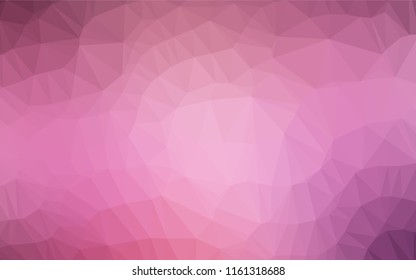 Light Pink vector abstract polygonal cover. Creative illustration in halftone style with gradient. The best triangular design for your business.