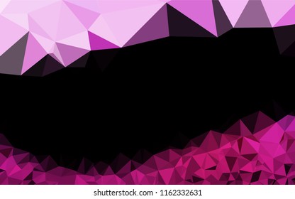 Light Pink vector abstract polygonal cover. Creative illustration in halftone style with gradient. A new texture for your design.