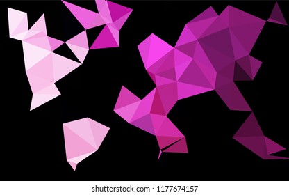 Light Pink vector abstract polygonal cover. Geometric illustration in Origami style with gradient.  The textured pattern can be used for background.