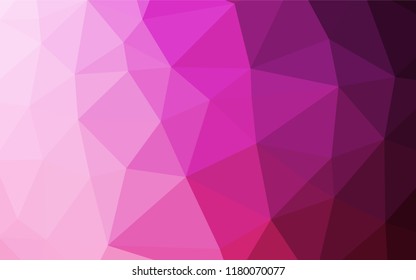 Light Pink vector abstract polygonal texture. Shining illustration, which consist of triangles. Brand new design for your business.