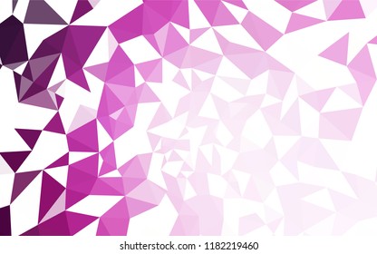 Light Pink vector abstract polygonal background. Shining colorful illustration with triangles. Textured pattern for your backgrounds.