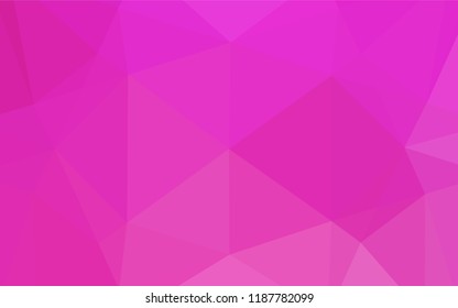 Light Pink vector abstract polygonal layout. Brand new colored illustration in blurry style with gradient. The polygonal design can be used for your web site.