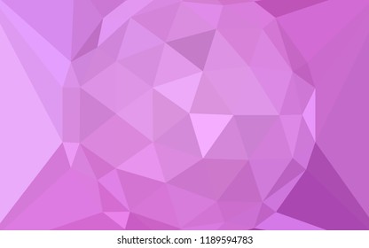 Light Pink vector abstract polygonal background with a gem in a centre. Elegant polygonal illustration with gradient. Triangular pattern for your design.