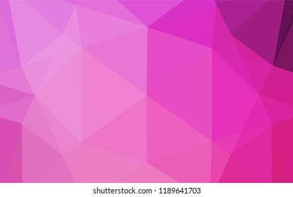 Light Pink vector abstract polygonal texture. Shining colored illustration in a Brand new style. A completely new design for your business.