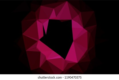 Light Pink vector abstract polygonal layout. Triangular geometric sample with gradient.  A completely new template for your business design.