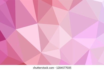 Light Pink vector abstract polygonal pattern. Colorful abstract illustration with triangles. A new texture for your web site.