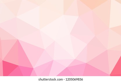 Light Pink vector abstract polygonal template. A completely new color illustration in a polygonal style. Pattern for a brand book's backdrop.