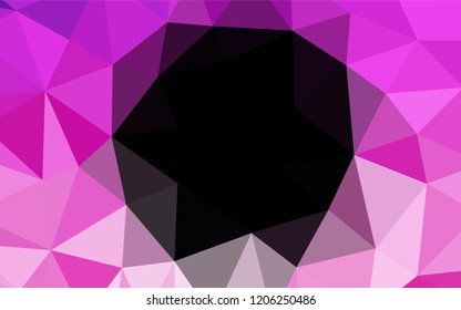 Light Pink vector abstract polygonal cover. Geometric illustration in Origami style with gradient.  A completely new design for your business.