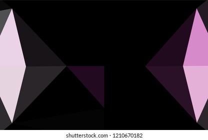Light Pink vector abstract polygonal layout. Glitter abstract illustration with an elegant design. The textured pattern can be used for background.