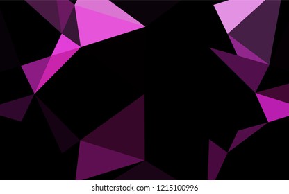 Light Pink vector abstract polygonal texture. Shining illustration, which consist of triangles. A completely new design for your business.