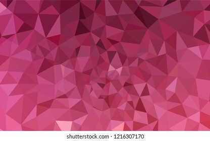 Light Pink vector abstract polygonal template. Modern abstract illustration with triangles. Polygonal design for your web site.