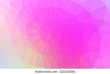 Light Pink vector abstract polygonal layout. Creative illustration in halftone style with gradient. The textured pattern can be used for background.