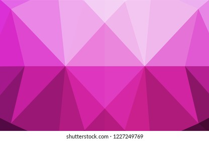 Light Pink vector abstract polygonal texture. Geometric illustration in Origami style with gradient.  A new texture for your design.