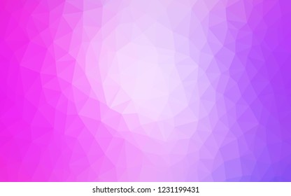 Light Pink vector abstract polygonal template. Colorful abstract illustration with triangles. Pattern for a brand book's backdrop.