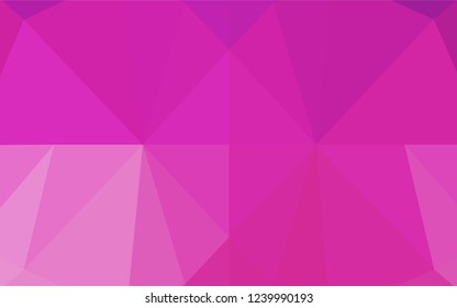 Light Pink vector abstract polygonal cover. Creative illustration in halftone style with gradient. The best triangular design for your business.