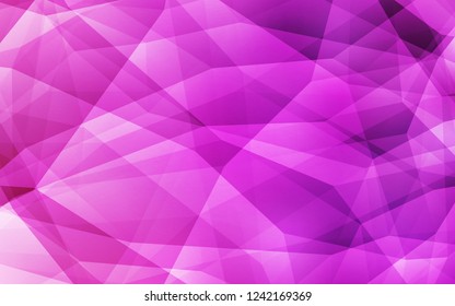 Light Pink vector abstract polygonal background. A sample with polygonal shapes. New template for your brand book.