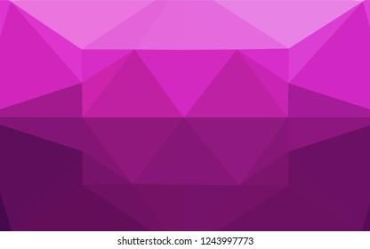 Light Pink vector abstract polygonal cover. Triangular geometric sample with gradient.  The polygonal design can be used for your web site.