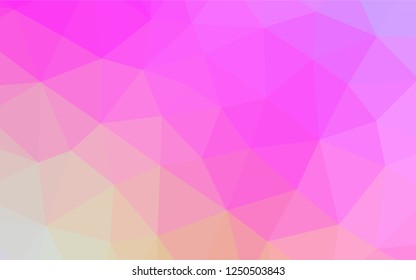 Light Pink vector abstract polygonal layout. Geometric illustration in Origami style with gradient.  A completely new design for your business.