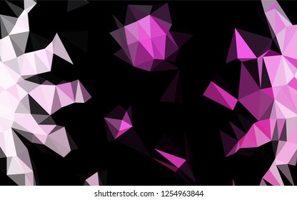 Light Pink vector abstract polygonal layout. Creative geometric illustration in Origami style with gradient. A completely new design for your business.